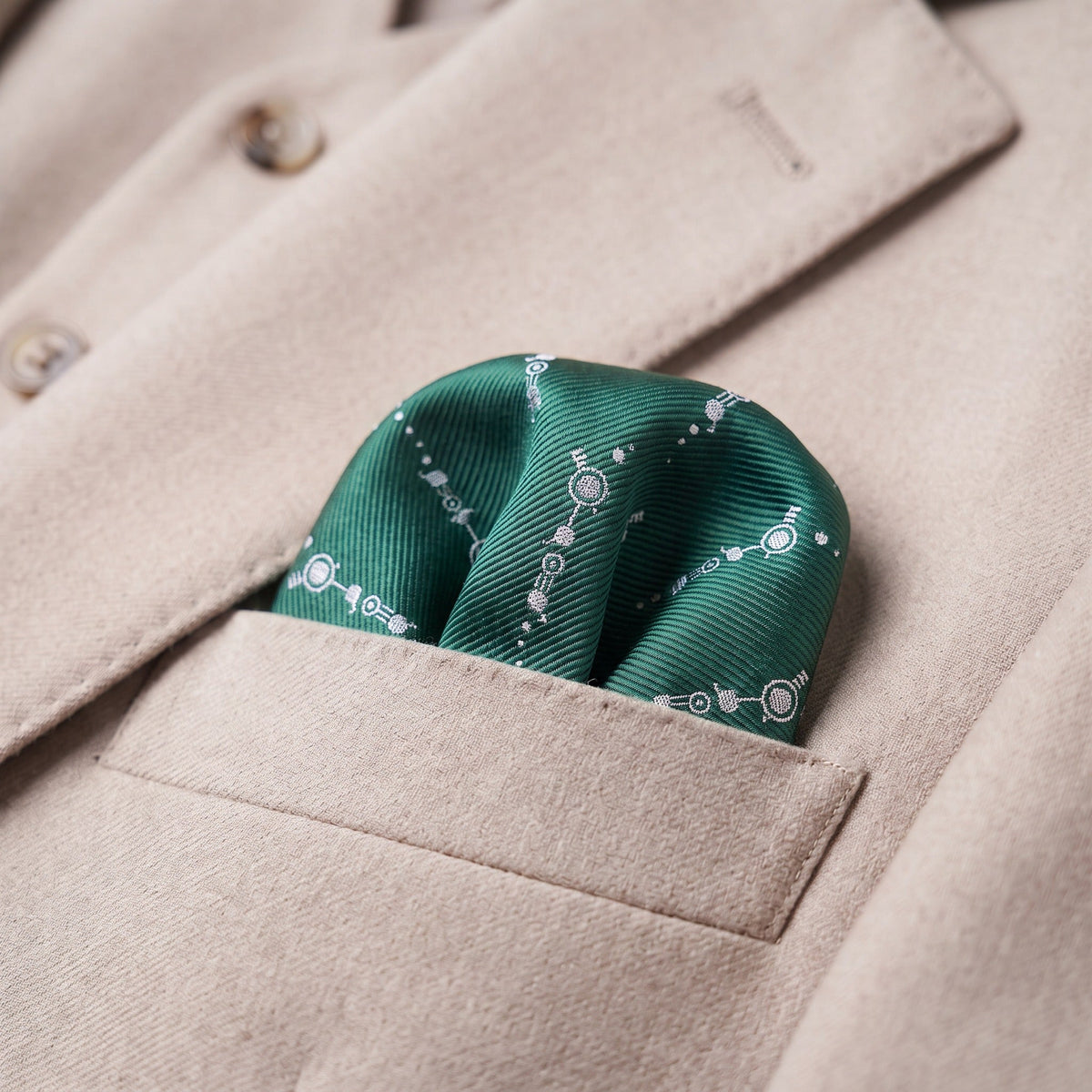 Crop Circle Alien Pocket Square