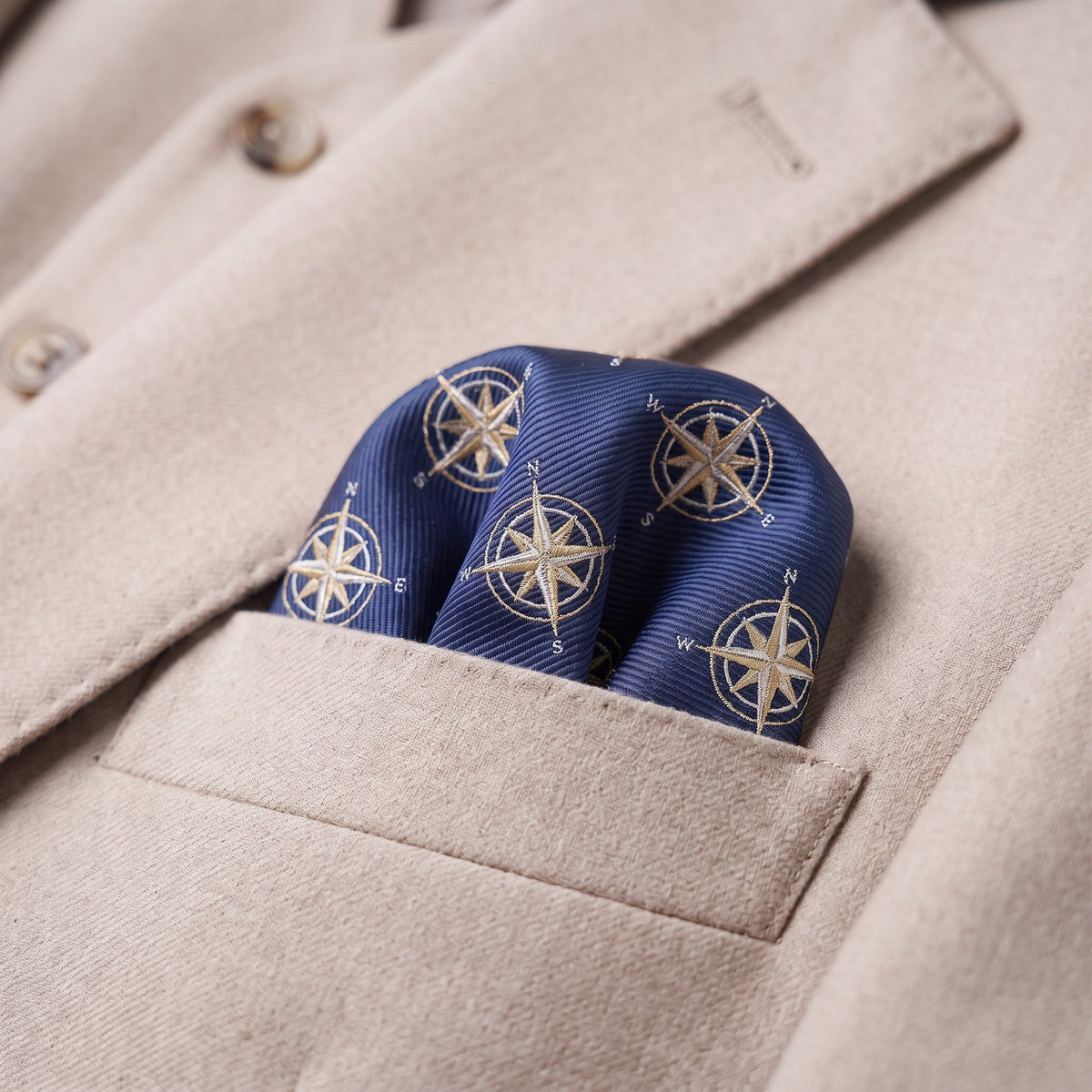 Compass Pocket Square