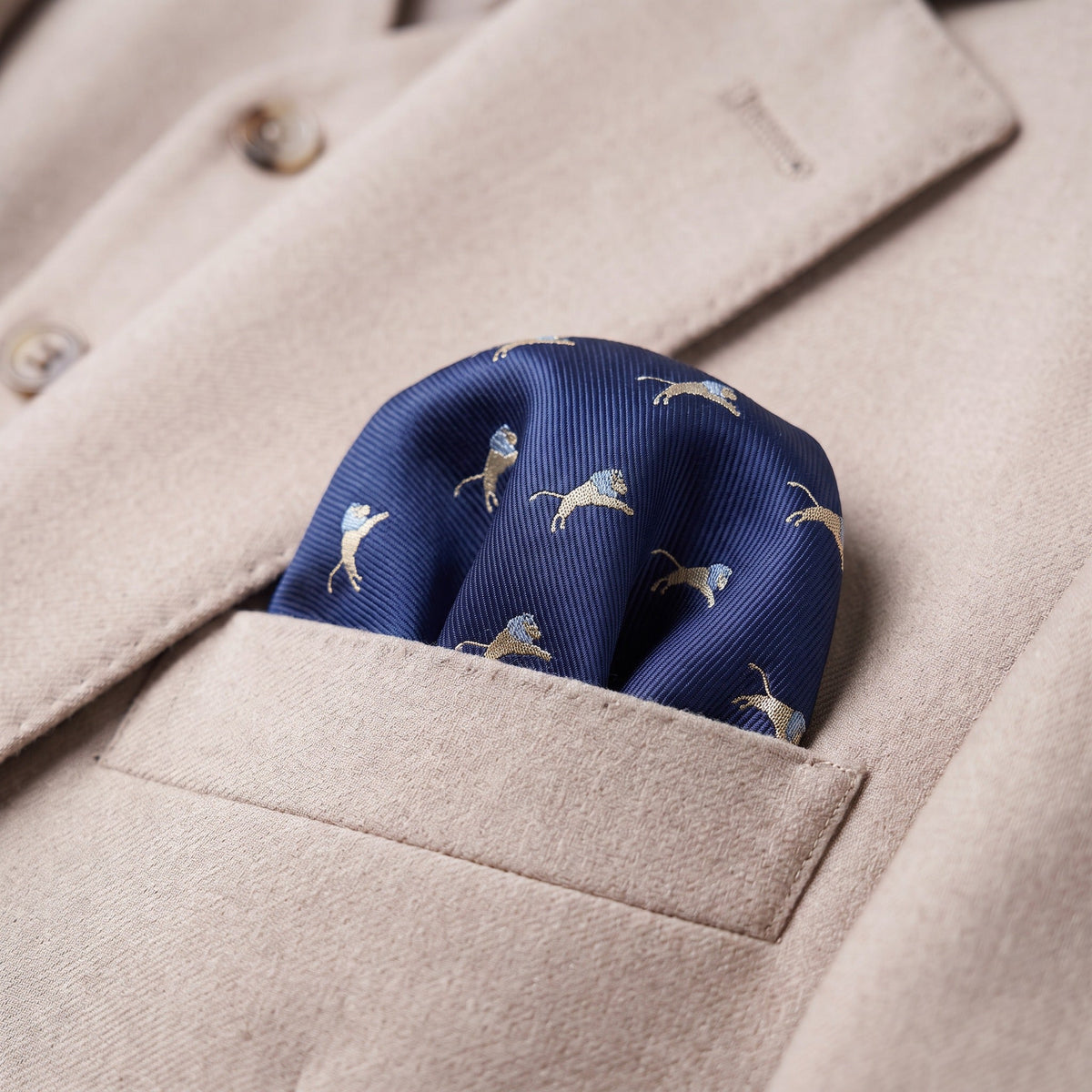 Lion Pocket Square