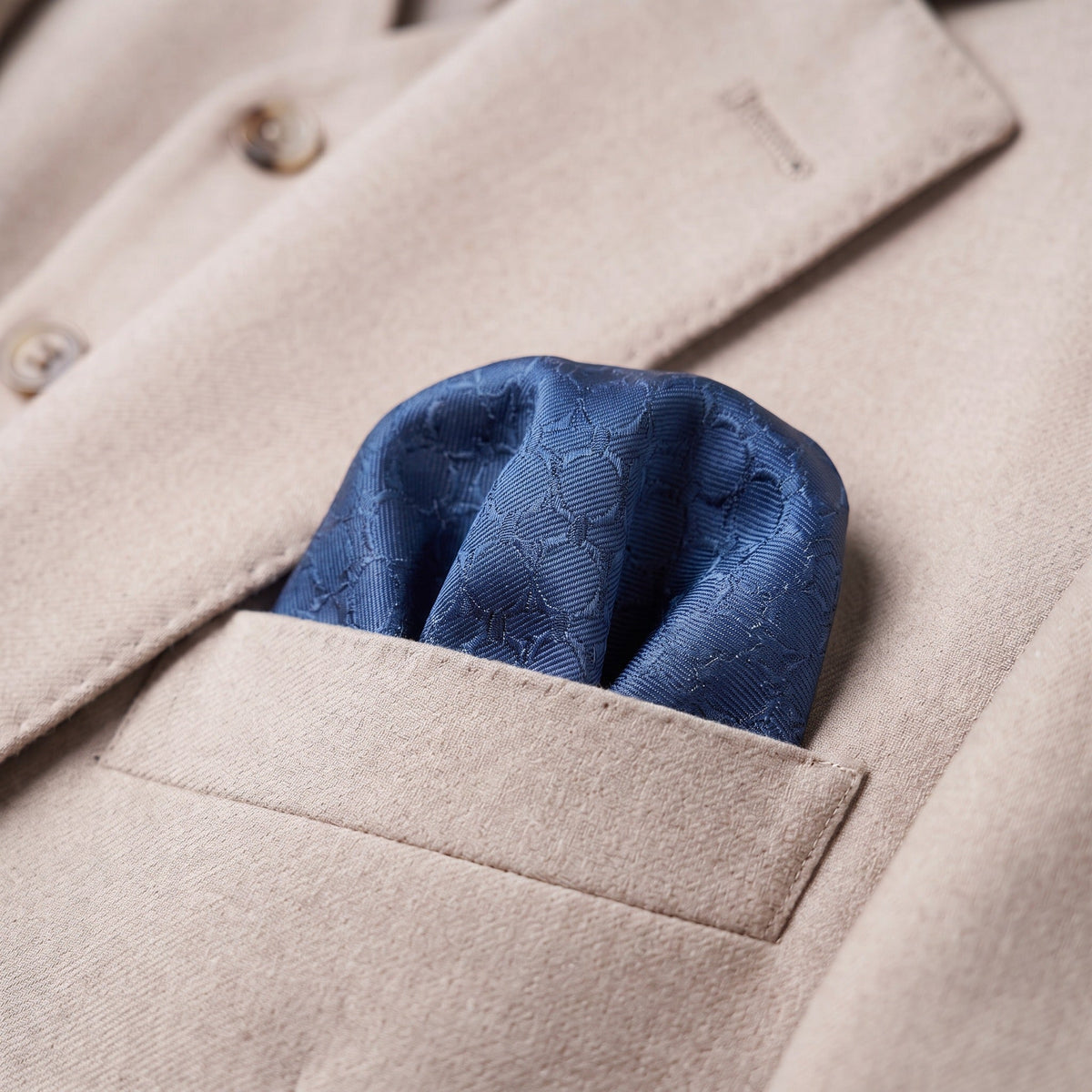 Royal Blue Textured Pocket Square