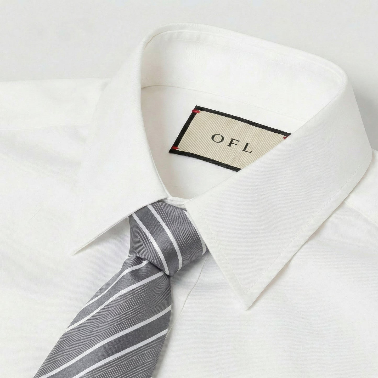 Glacier Grey & White Stripe Tie - Charleston Edit