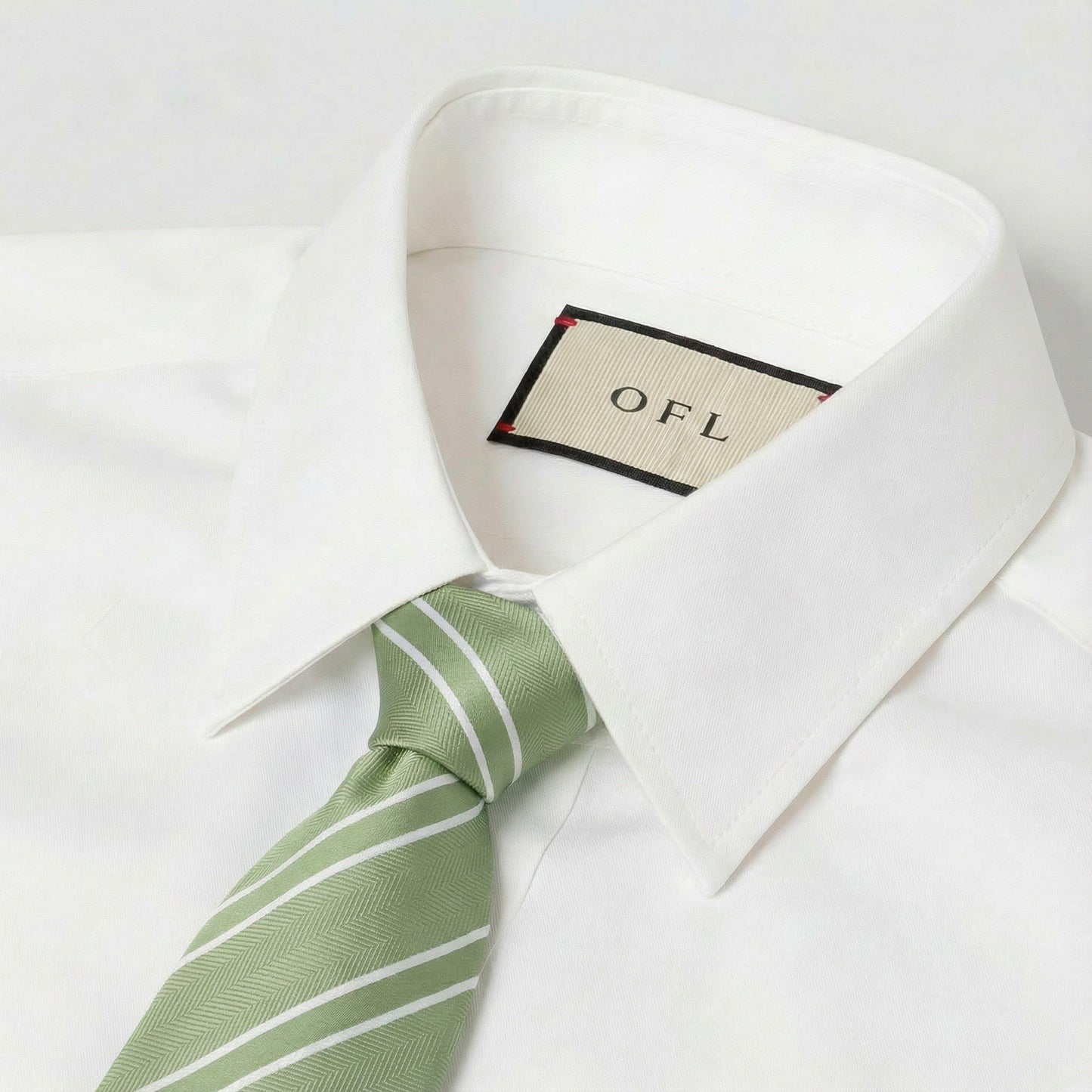 Matcha & White Stripe Tie - Charleston Edit