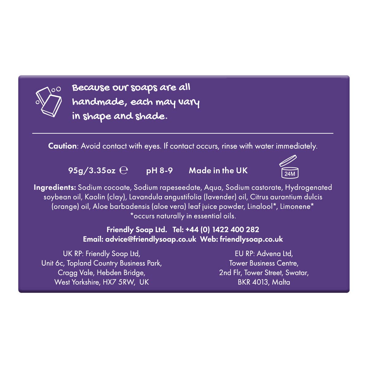Shaving Soap Bar – Fragrance-Free or Orange & Lavender – Plastic-Free