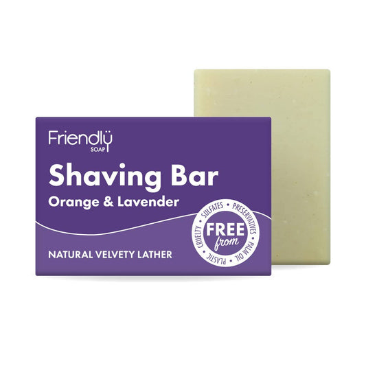 Shaving Soap Bar – Fragrance-Free or Orange & Lavender – Plastic-Free