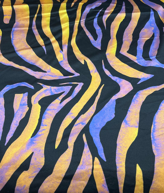 Orange Purple Animal Swimwear / Sportswear 4 Way Stretch Fabric