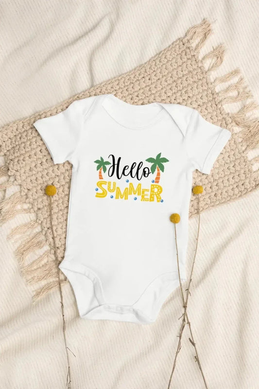Hello Summer Bodysuit in White