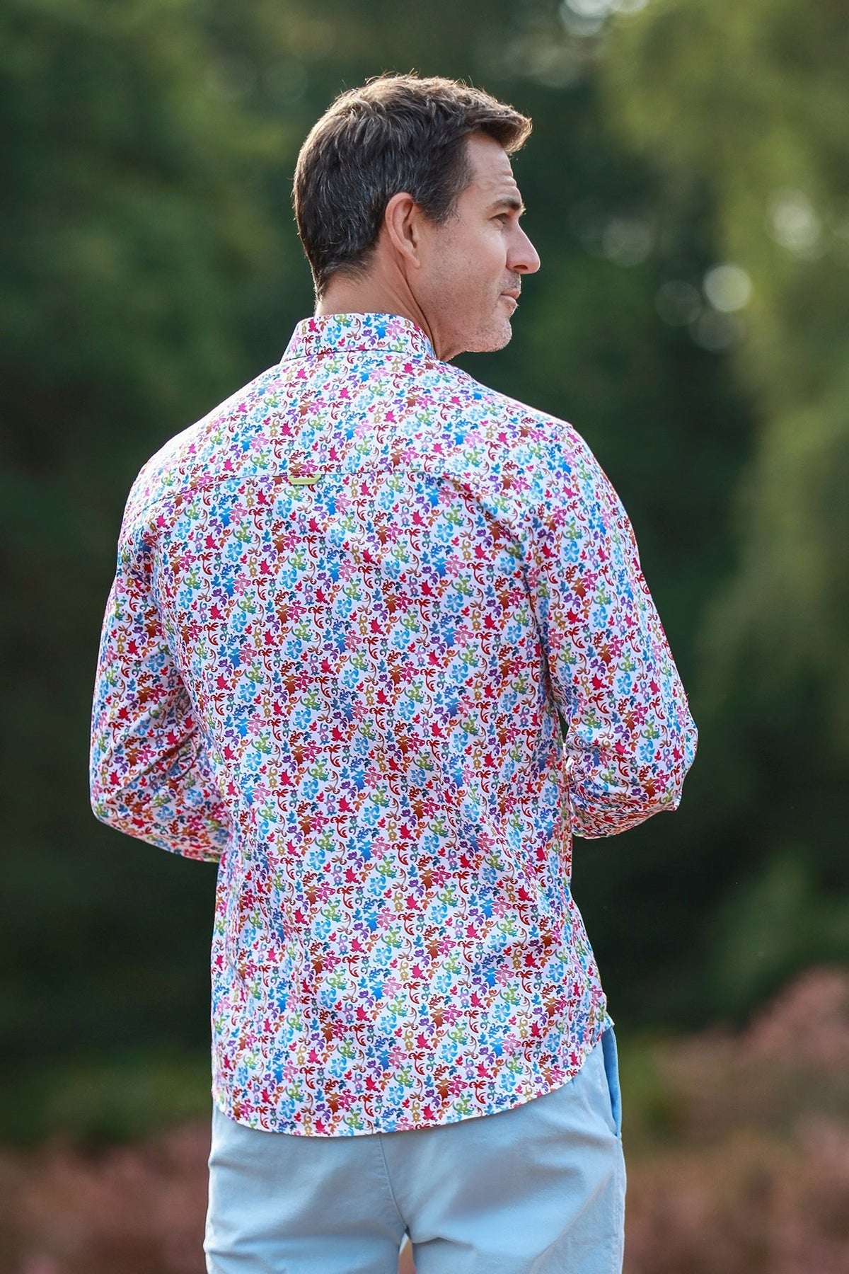 Ornamental Silhouette Print Shirt