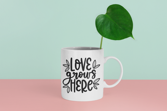 Love Grows Here Plant Mom Mug
