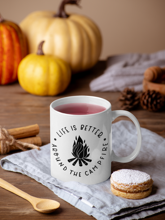 Life Is Better Around The Campfire Adventure Mug