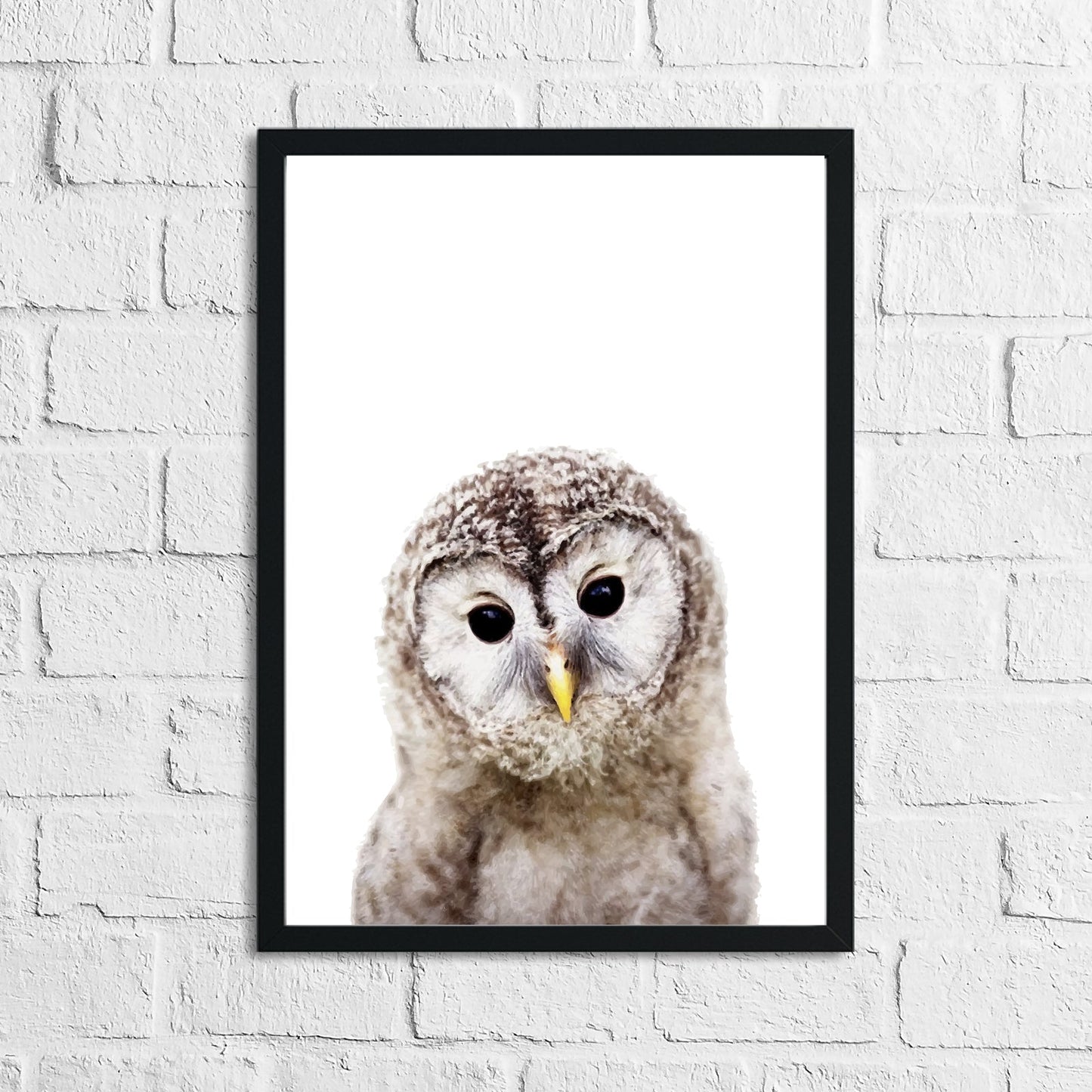 Owl Animal Woodlands Nursery Children's Room Wall Decor Print