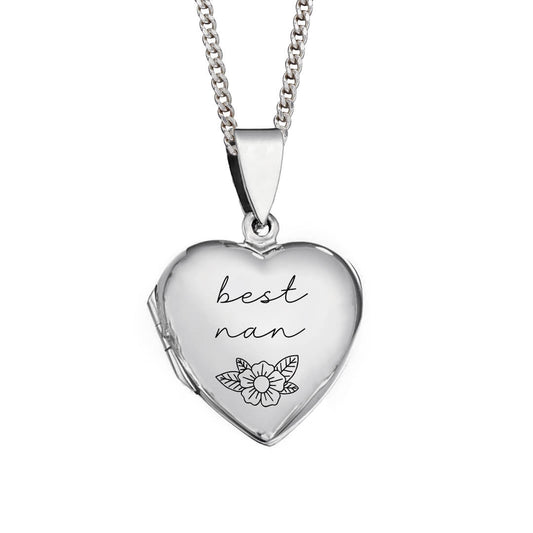 Beginnings Large Silver Heart Locket