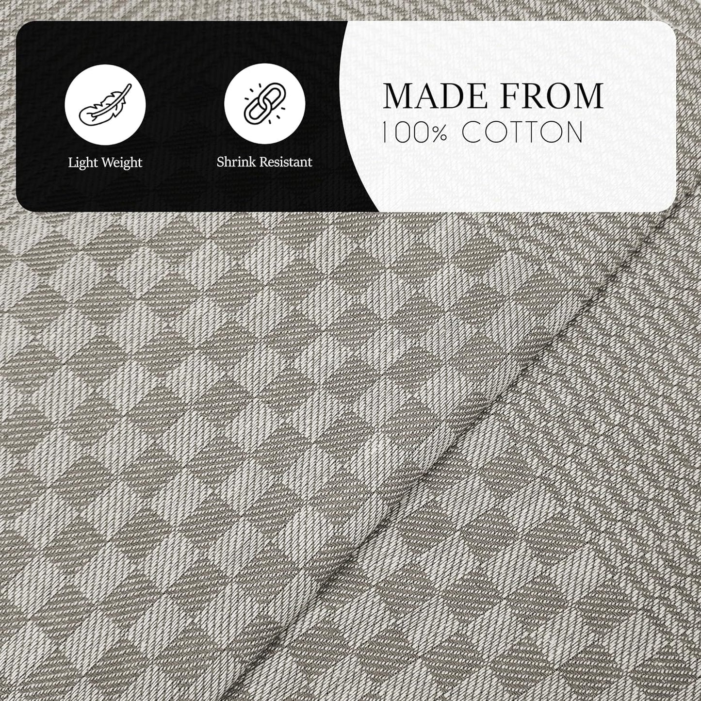 Pack of 5 Large Super Absorbent 100 Percent Cotton Tea Towels Quick Dry Durable Check Pattern Dish Cloths for Kitchen Home and Professional Use by OLIVIA ROCCO