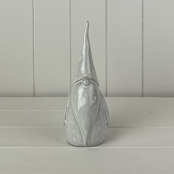 Glazed Ceramic Gonk Ornament with Textured Detail