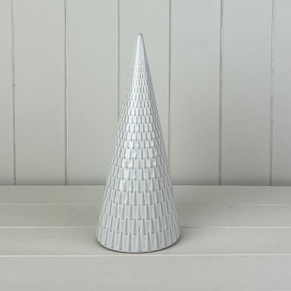 Glazed Ceramic Tree ornament with Textured Detail L10.5xD10.5xH26.3cm Weight-444g