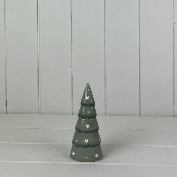 Light Green Ceramic Tree Decoration L6.4xD4.1xH14.8cm Weight-105g