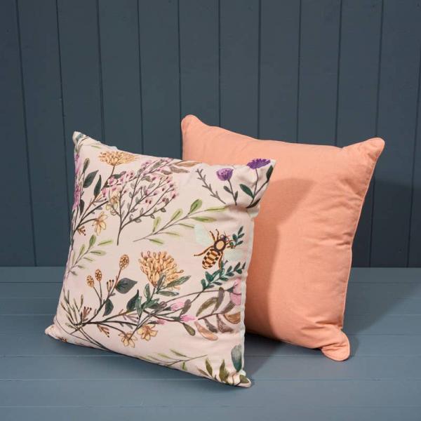Handmade Washable Cotton Printed Cushion with Filling