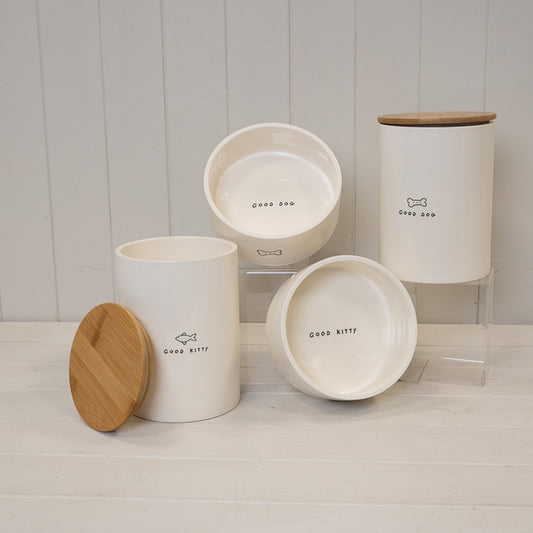 Dog Bone Ceramic Pet Bowl.