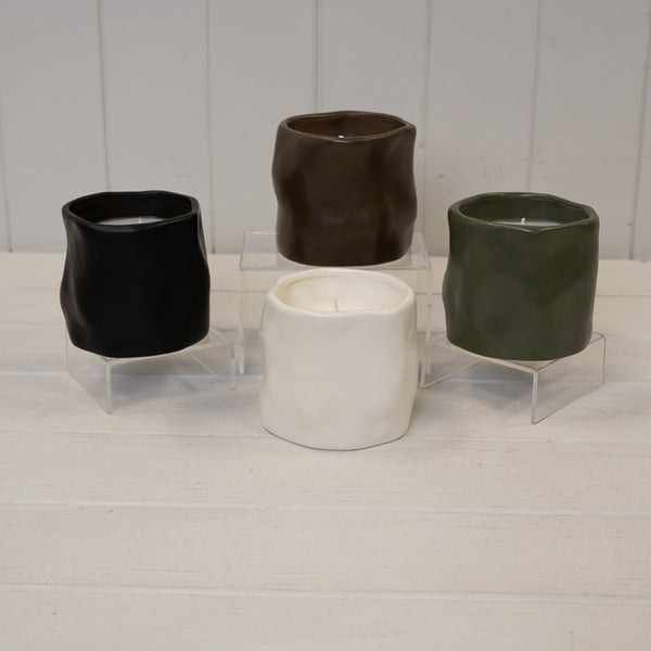 Timeless Black Sculpted Candle