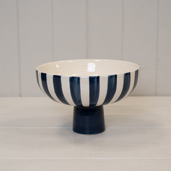 Deep Blue and White Ceramic Bowl Decor.