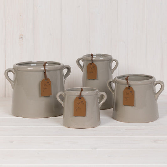 Grey "For You" Vase