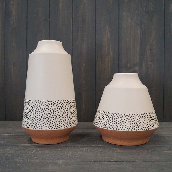 Earthy Dotty Bamboo Skandi Vase D17.8cm H18cm Weight-1540g