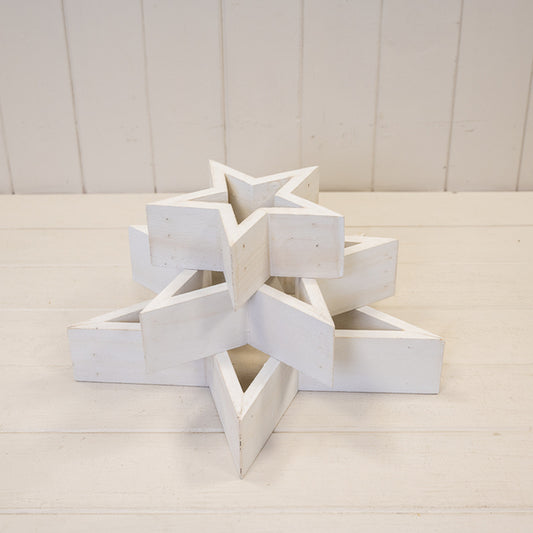 Set of Three Wooden Stars