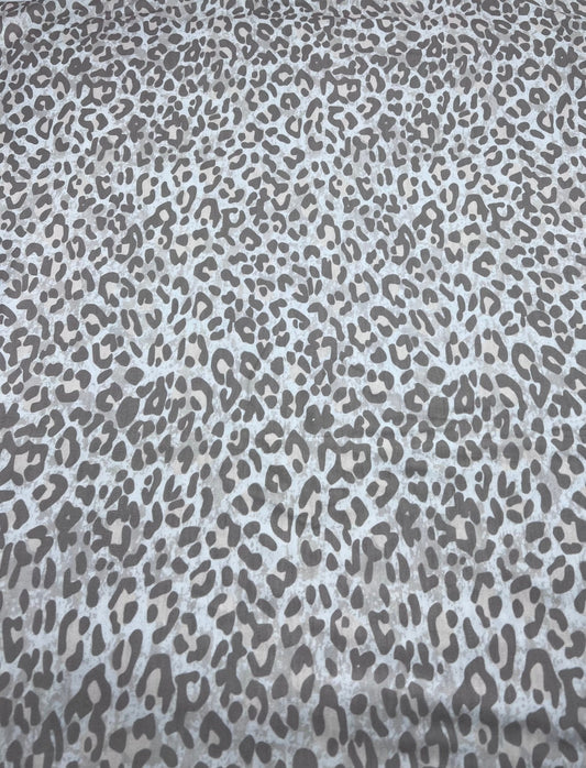 Pale Fade Animal Print Spun Poly Stretch Fabric
