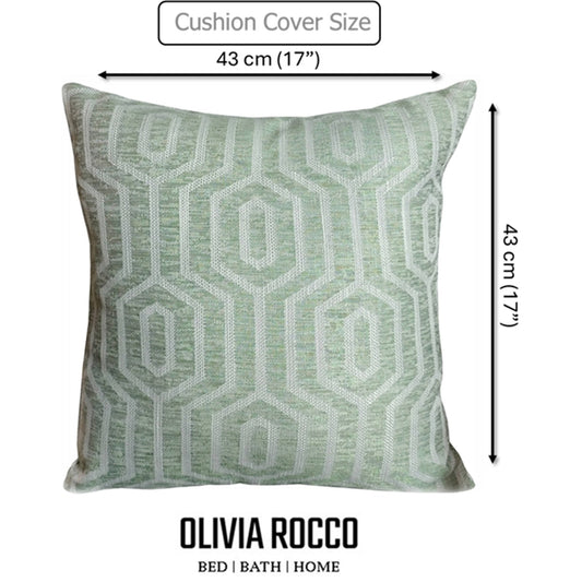 Paris Cushion Covers 2 Pack Modern Sage Green Decorative Square Scatter Cushions with Invisible Zipper for Sofa & Bed by OLIVIA ROCCO