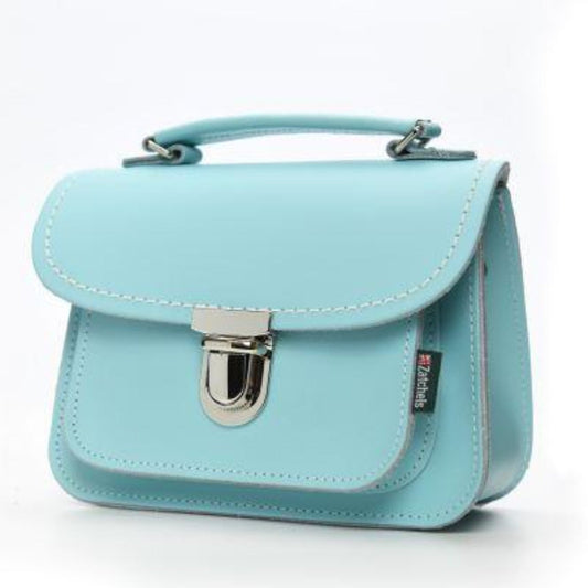 Luna Handmade Leather Bag - Baby Blue