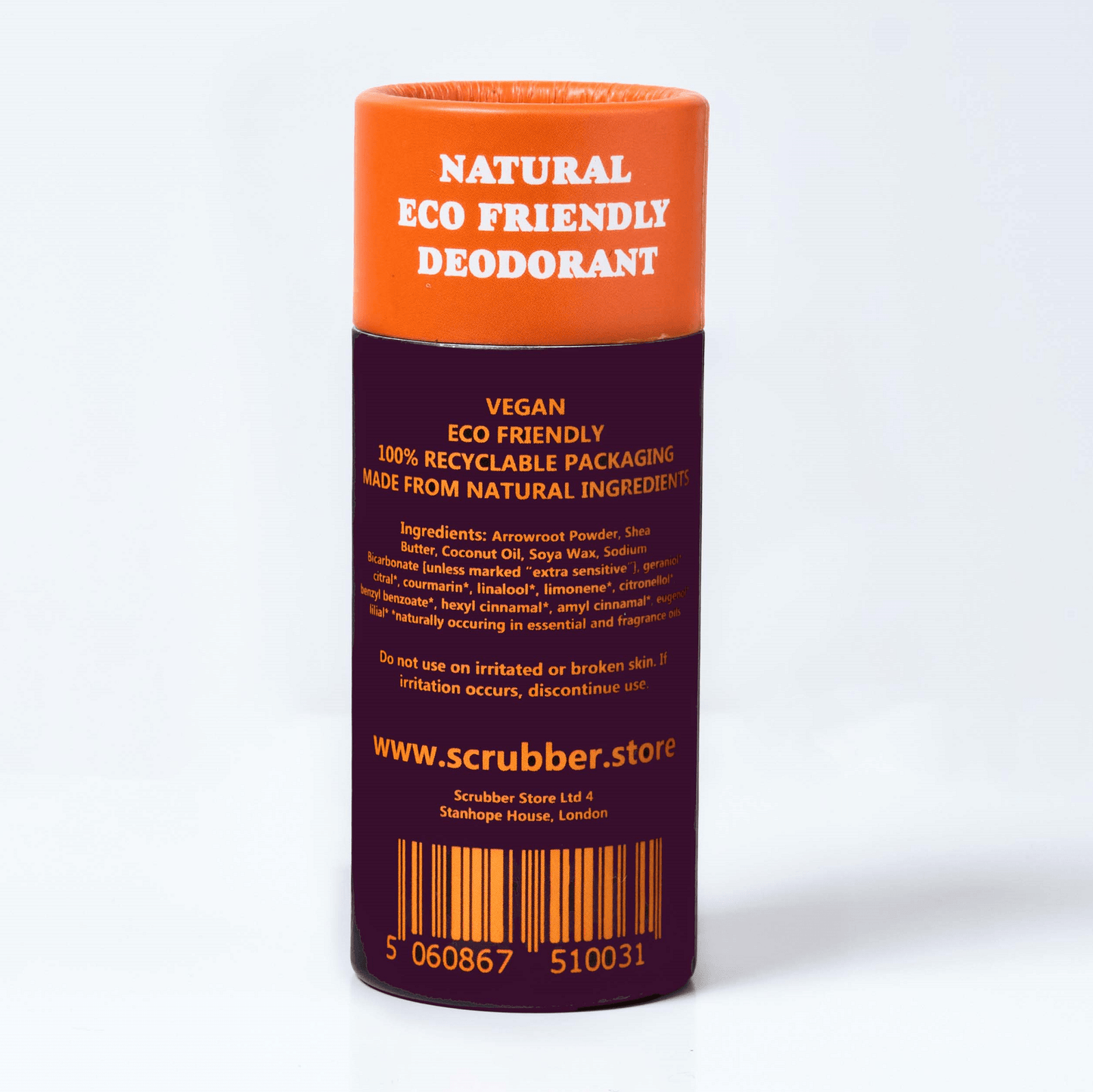 Patchouli & Mango Roll On Eco Friendly Deodorant, Plastic Free Anti Perspirant