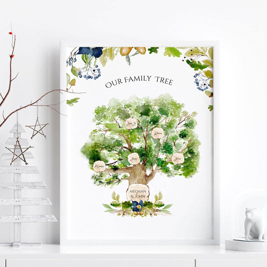 Personalised wall art Family Tree