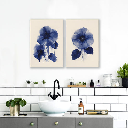 Pictures For Bathrooms Wall | Set of 2 Botanical Wall art Prints