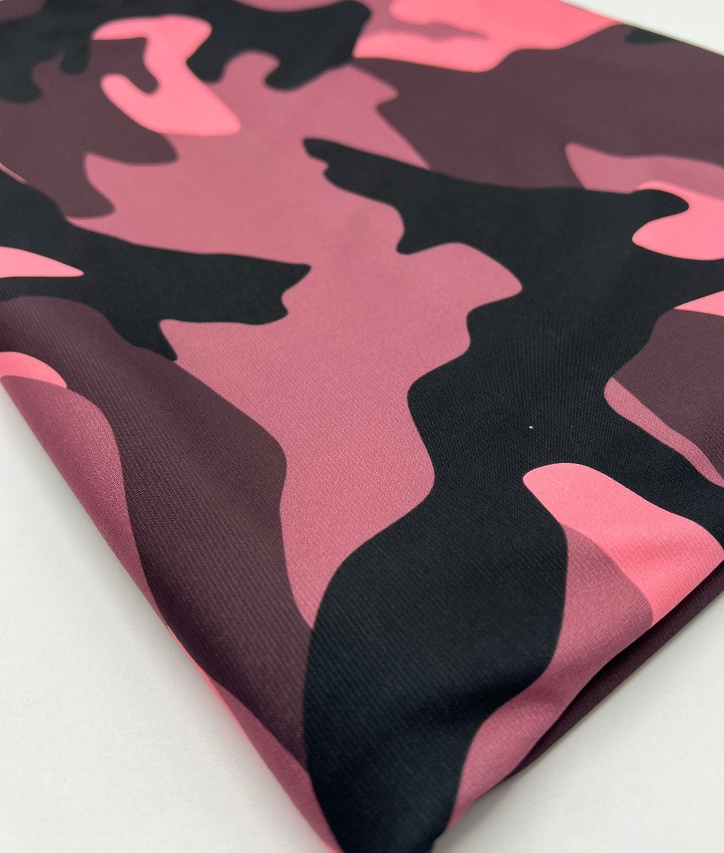 Pink Camo Print ITY Fabric 4 Way Stretch