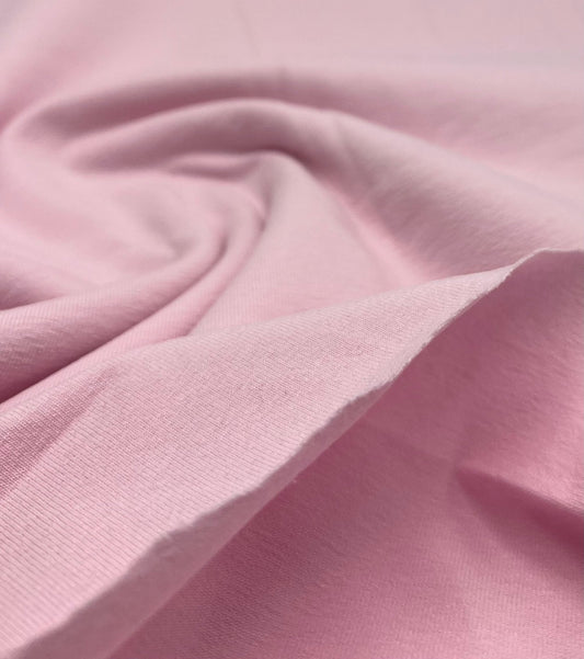 Pink Cotton Stretch Jersey 200 GSM 95/5 Lycra 4 Way Stretch