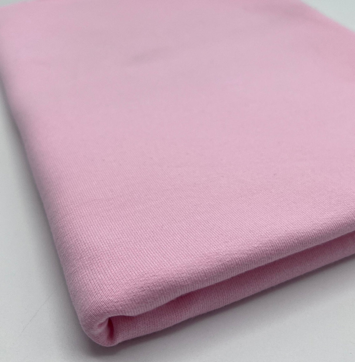 Pink French Terry Loopback Cotton Jersey 230 GSM 95/5 Lycra 4 Way Stretch