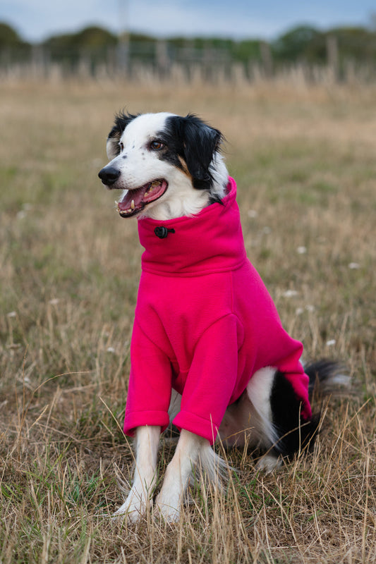 WIDE FIT Fleece Dog Jumper - Pink
