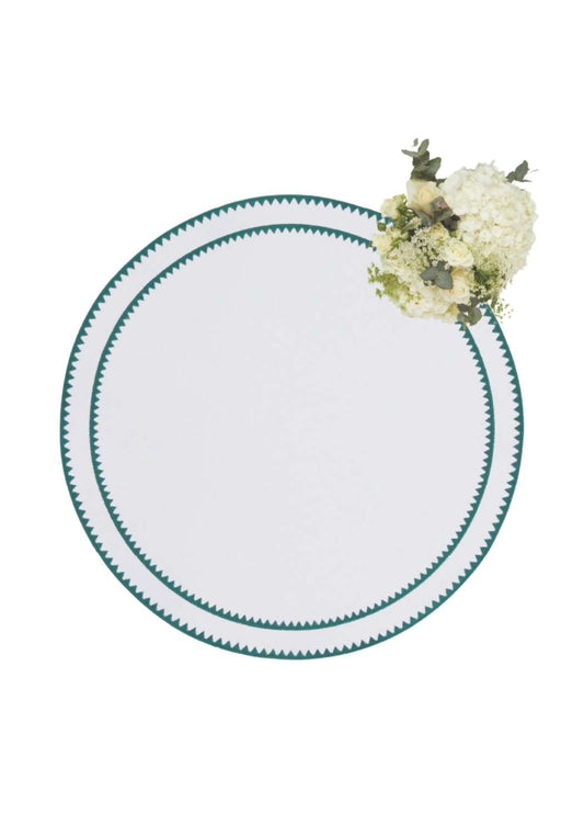 Classic Green Round Placemats - Set of 4