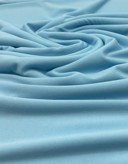 Plain Baby Blue ITY 4 Way Stretch Fabric