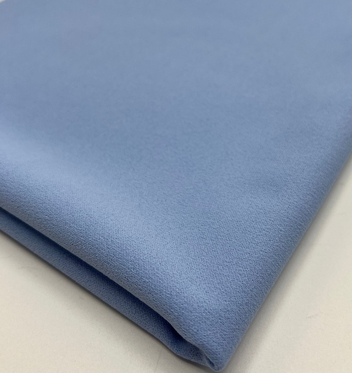Plain Baby Blue Scuba Crepe Stretch Jersey Fabric 4 Way Stretch