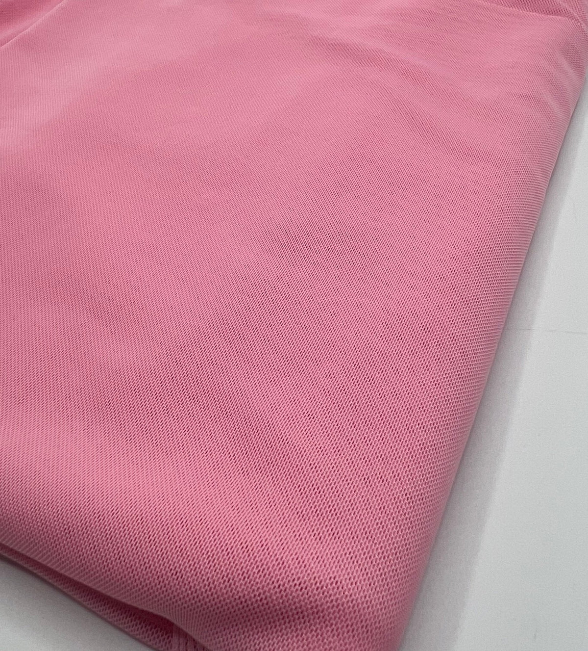 Plain Baby Pink Mesh Fabric Stretch