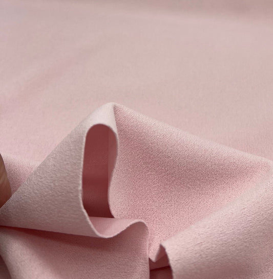 Plain Pink Scuba Crepe Stretch Jersey Fabric 4 Way Stretch