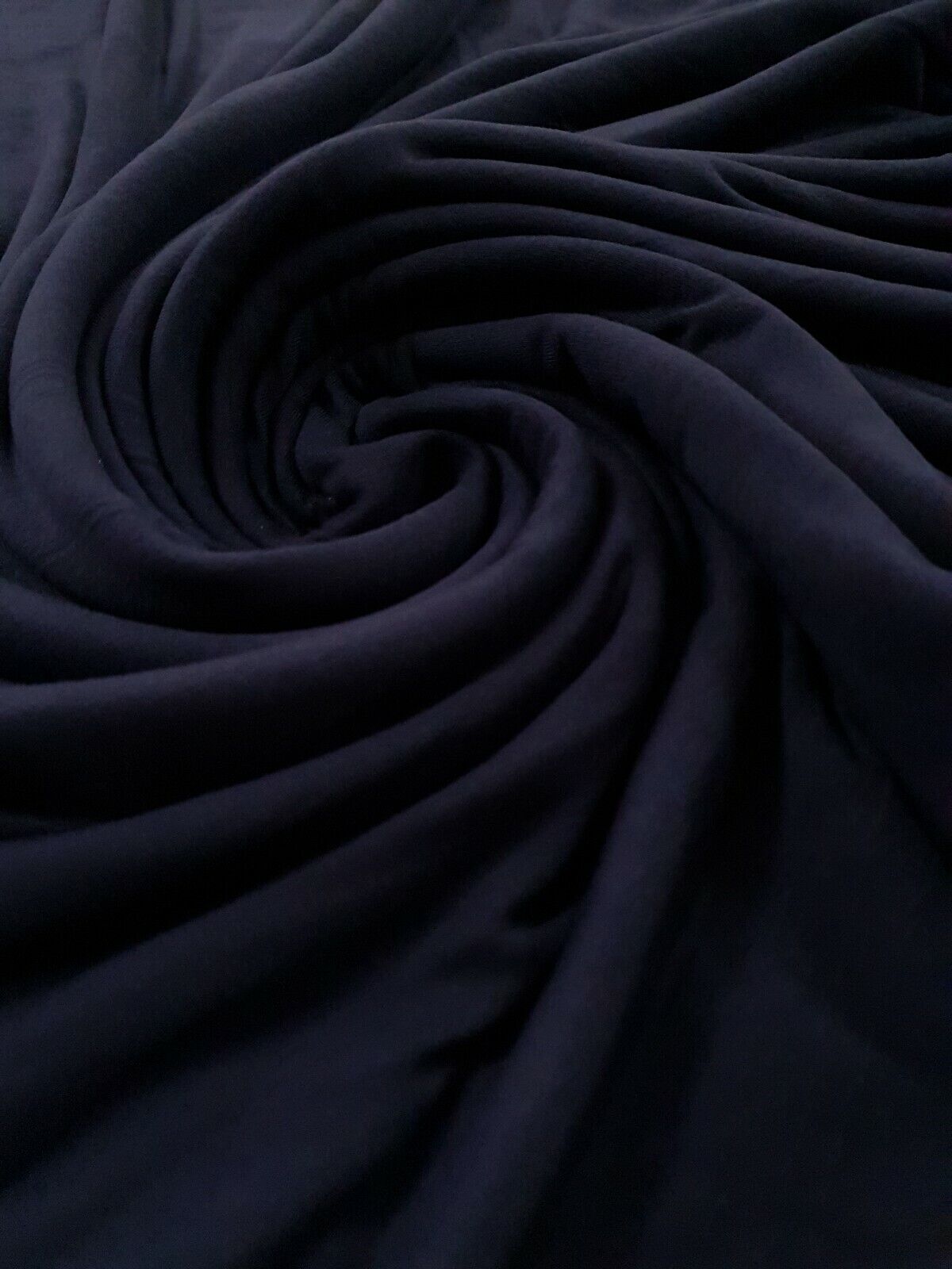 Plain Black Viscose Elastane Fabric 4 Way Stretch Jersey