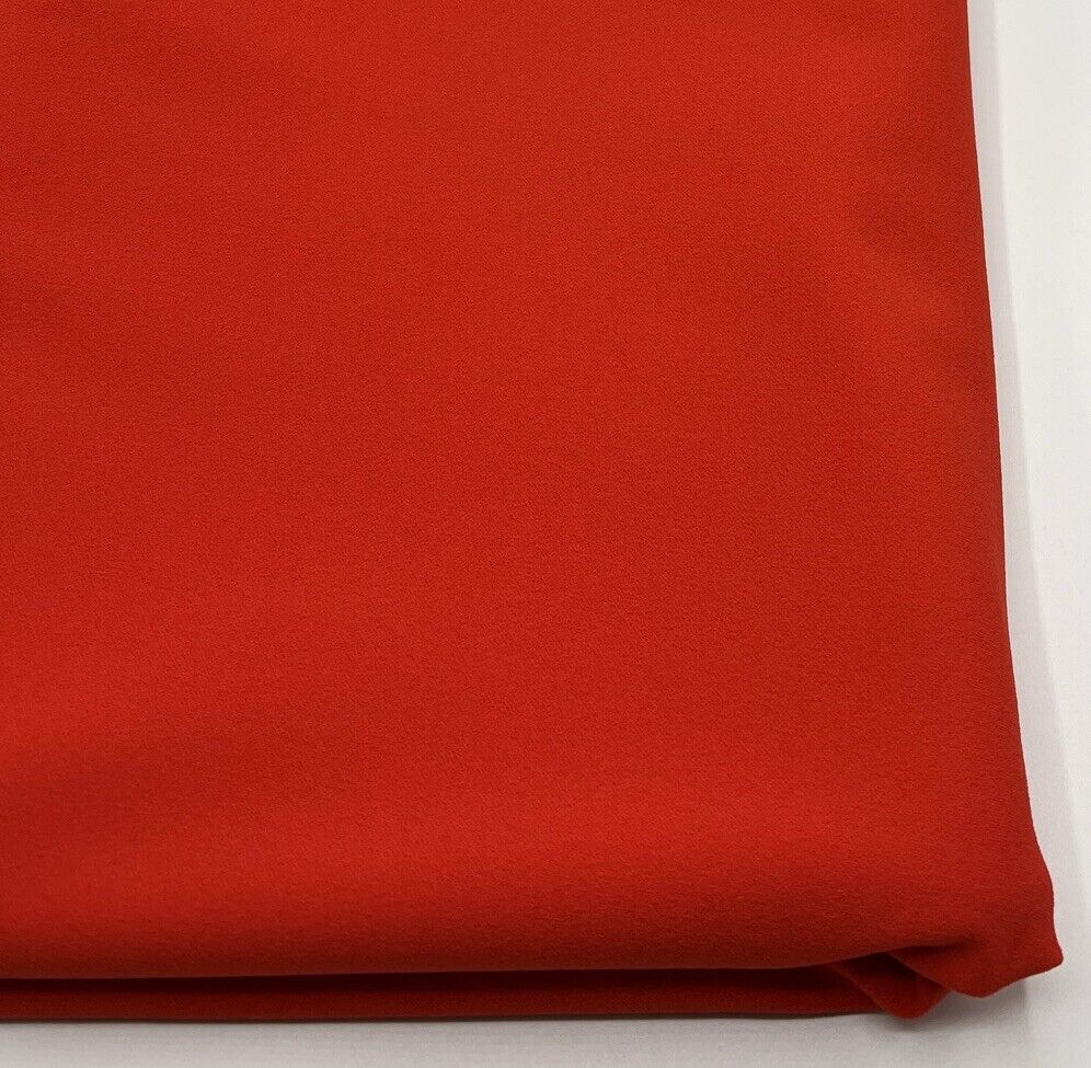 Plain Burnt Orange Scuba Crepe Stretch Jersey Fabric 4 Way Stretch