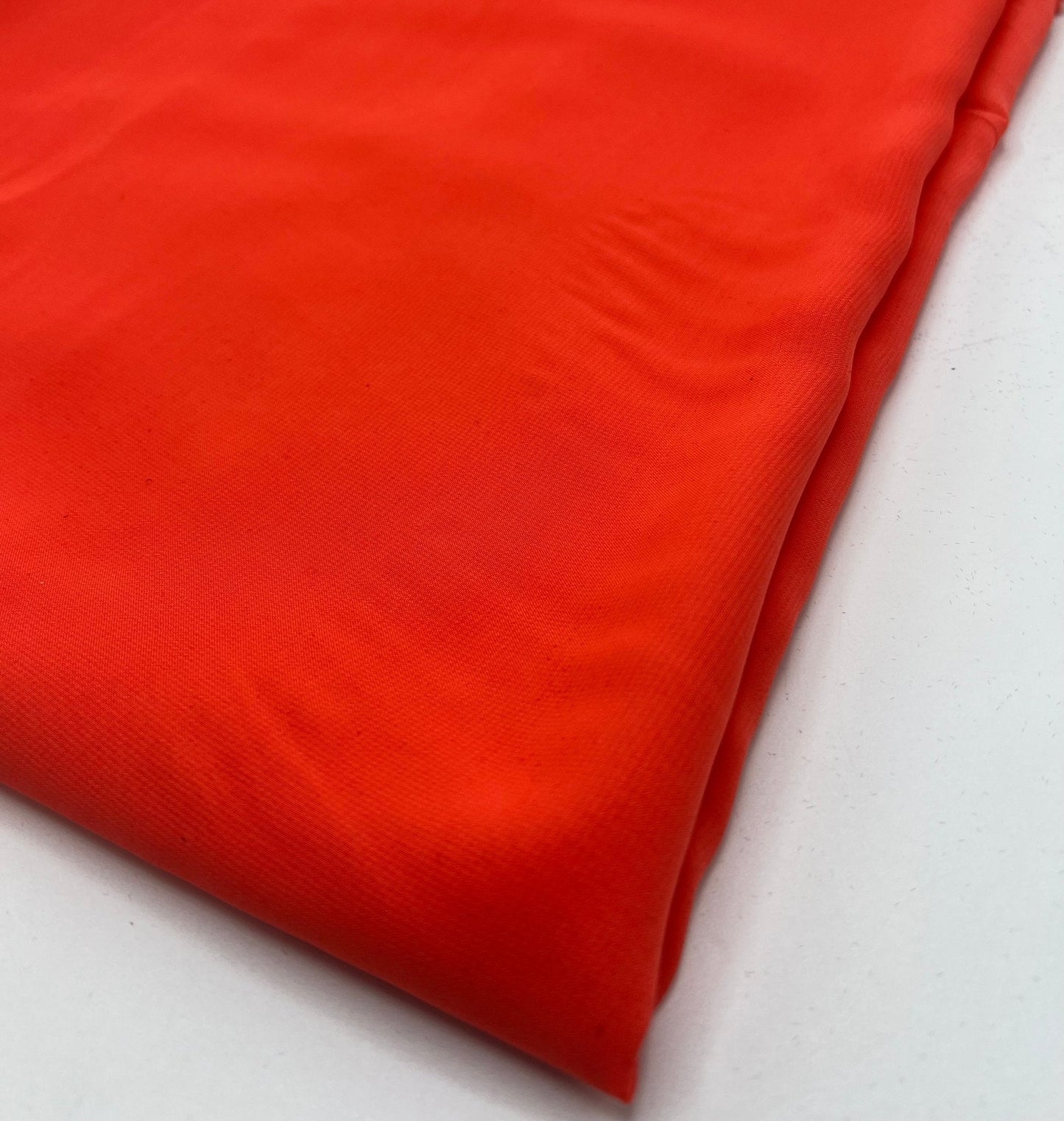 Plain Bright Coral Chiffon Sheer Dress Bridal Fabric