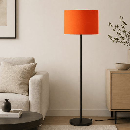 Plain Orange Lampshade, Ceiling or Table Lamp Shade