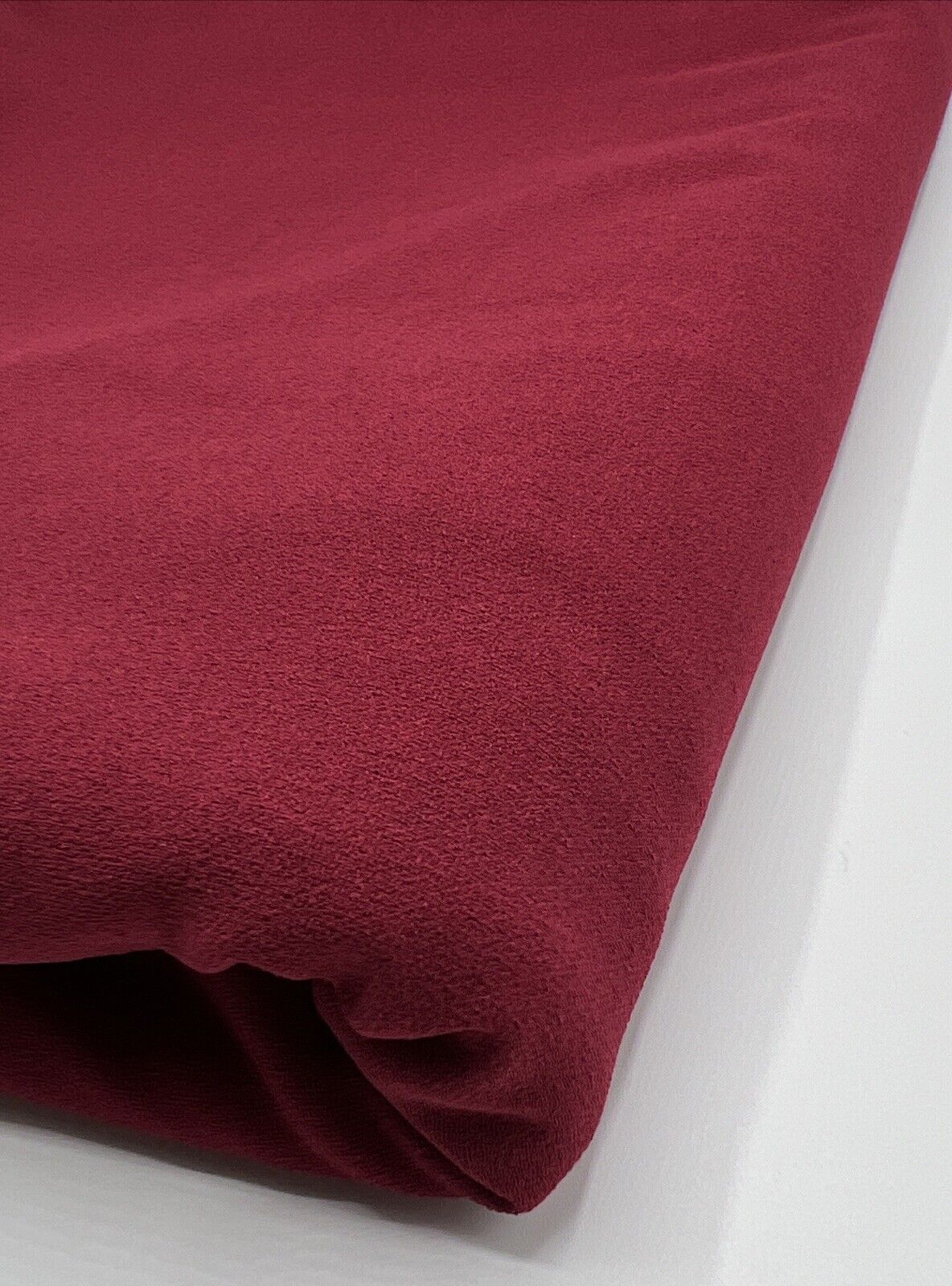 Plain Burgundy Scuba Crepe Stretch Jersey Fabric 4 Way Stretch