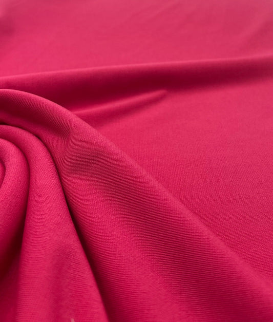 Plain Cerise Hot Pink ITY 4 Way Stretch Fabric