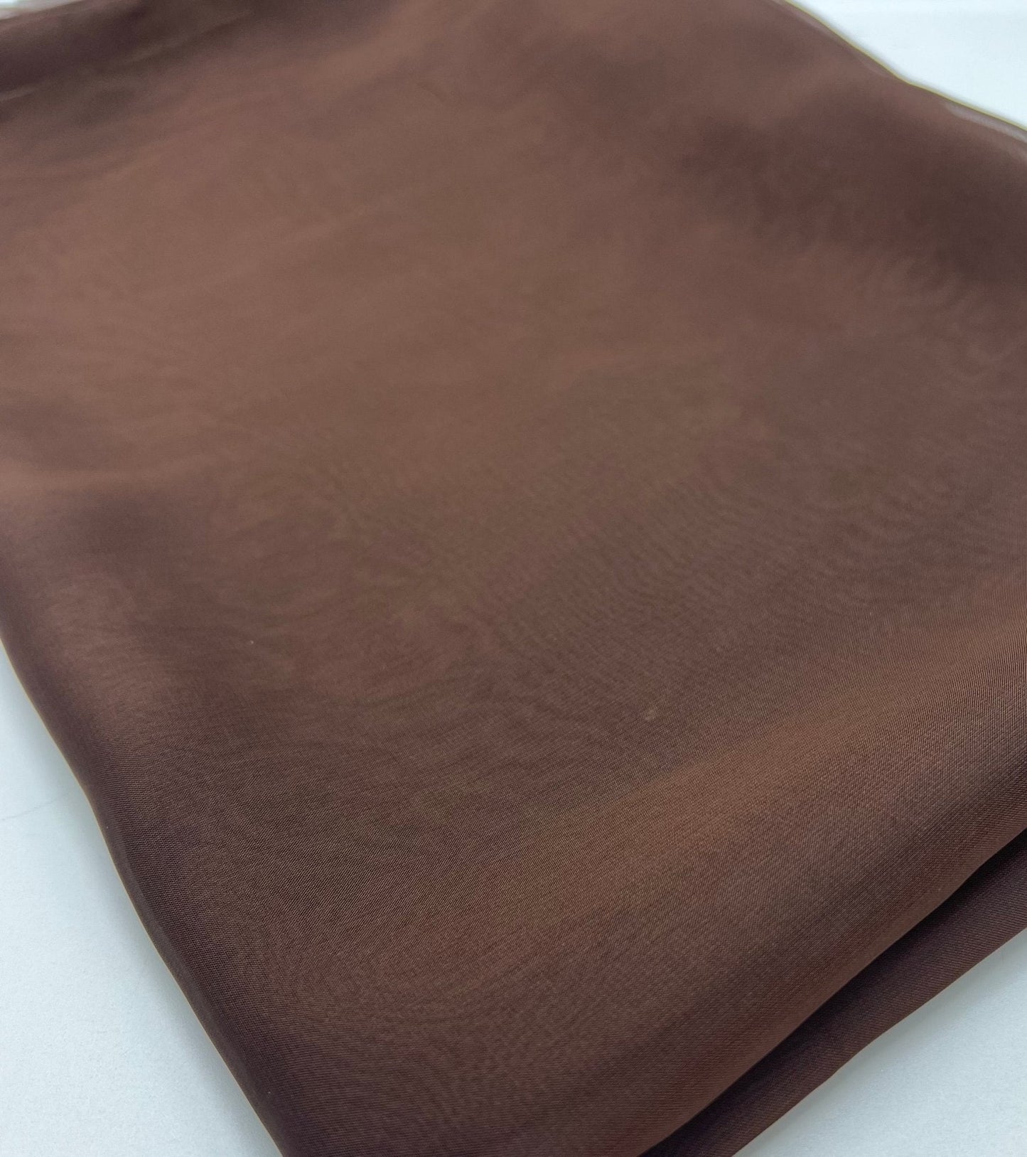Plain Chocolate Brown Chiffon Sheer Dress Bridal Fabric