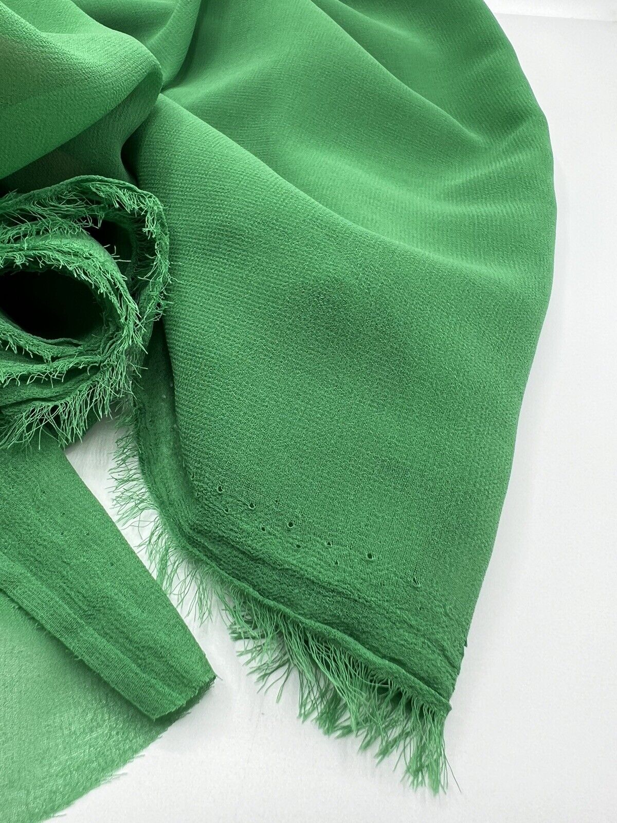 Plain Green Chiffon Sheer Dress Bridal Fabric