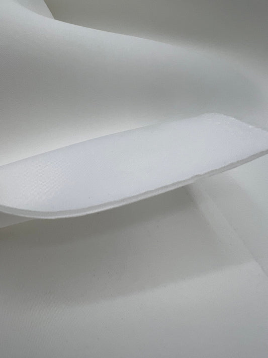Plain Ivory Scuba Foam 3D Mono Scuba Stretch Fabric